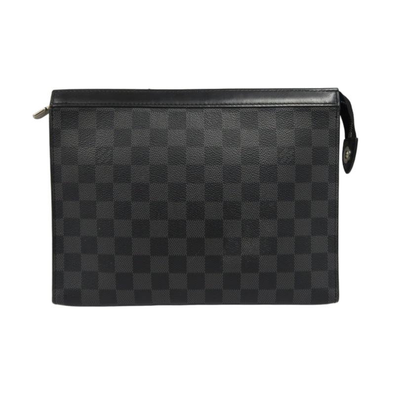 LOUIS VUITTON Pochette Toilette, Second Bag, Pouch, Monogram, Brown, Damier Ebene PVC, Toiletry Pouch, Clutch