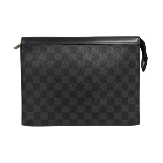 LOUIS VUITTON Pochette Toilette, Second Bag, Pouch, Monogram, Brown, Damier Ebene PVC, Toiletry Pouch, Clutch