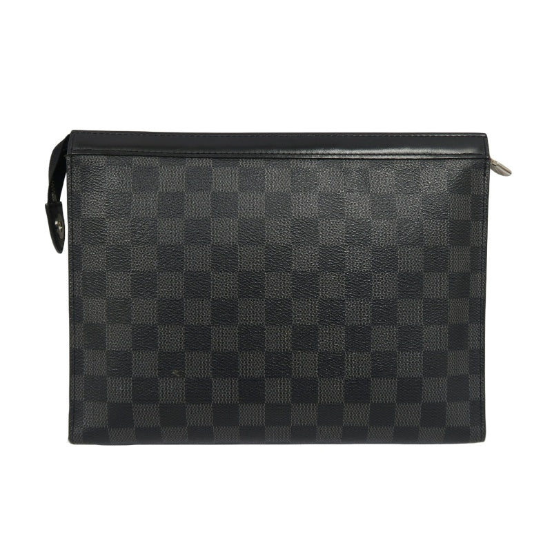 LOUIS VUITTON Pochette Toilette, Second Bag, Pouch, Monogram, Brown, Damier Ebene PVC, Toiletry Pouch, Clutch