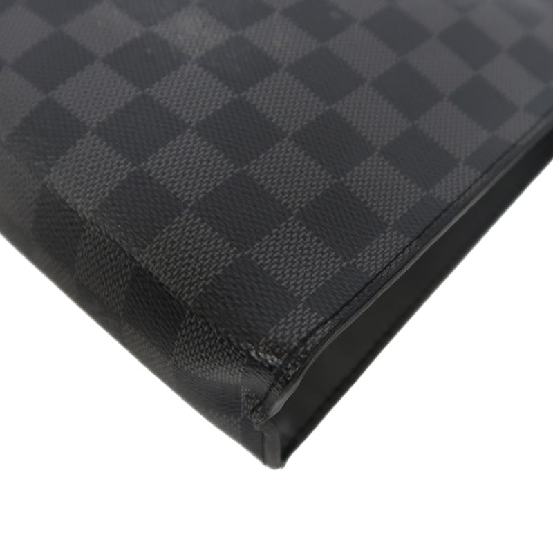 LOUIS VUITTON Pochette Toilette, Second Bag, Pouch, Monogram, Brown, Damier Ebene PVC, Toiletry Pouch, Clutch