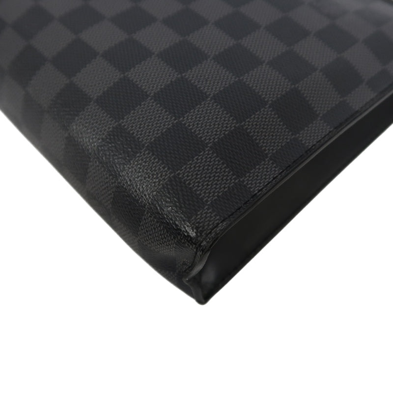 LOUIS VUITTON Pochette Toilette, Second Bag, Pouch, Monogram, Brown, Damier Ebene PVC, Toiletry Pouch, Clutch