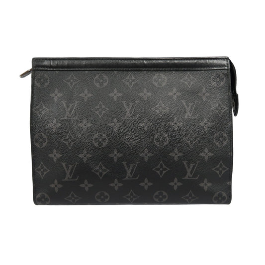 LOUIS VUITTON Pochette Toilette, Second Bag, Pouch, Monogram, Brown, Damier Ebene PVC, Toiletry Bag, Clutch