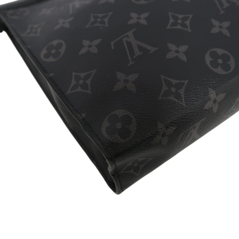 LOUIS VUITTON Pochette Toilette, Second Bag, Pouch, Monogram, Brown, Damier Ebene PVC, Toiletry Bag, Clutch