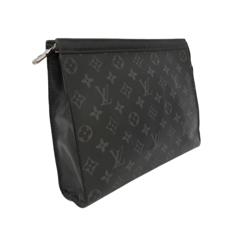 LOUIS VUITTON Pochette Toilette, Second Bag, Pouch, Monogram, Brown, Damier Ebene PVC, Toiletry Bag, Clutch
