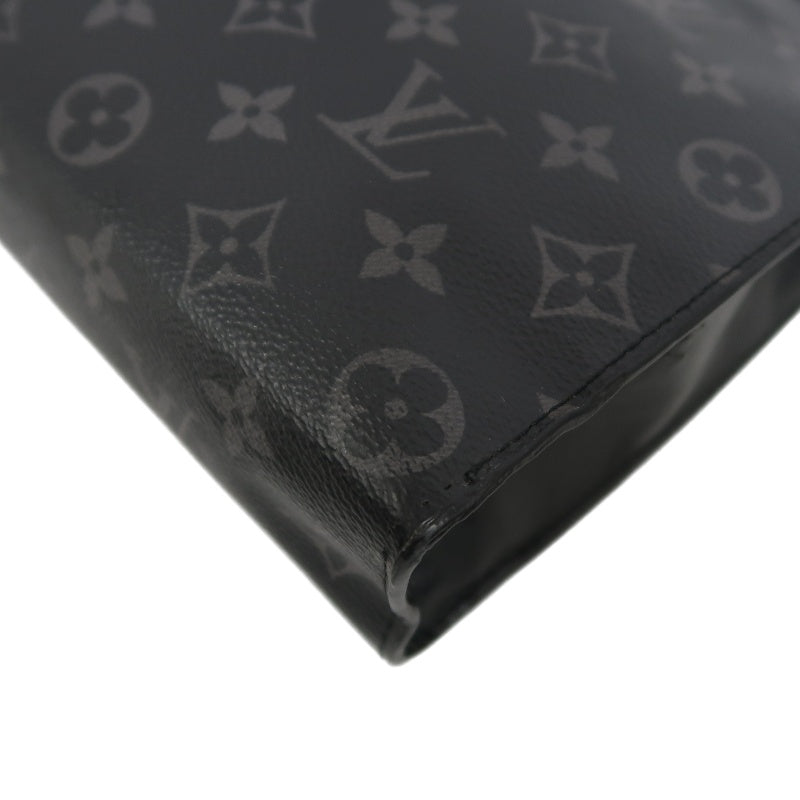LOUIS VUITTON Pochette Toilette, Second Bag, Pouch, Monogram, Brown, Damier Ebene PVC, Toiletry Bag, Clutch