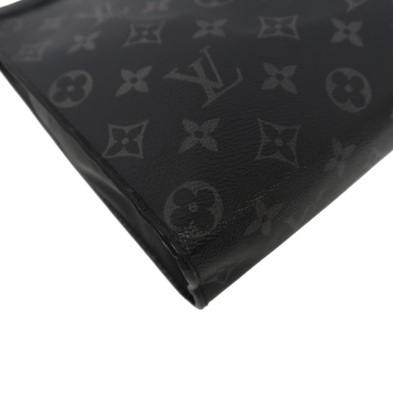 LOUIS VUITTON Pochette Toilette, Second Bag, Pouch, Monogram, Brown, Damier Ebene PVC, Toiletry Bag, Clutch