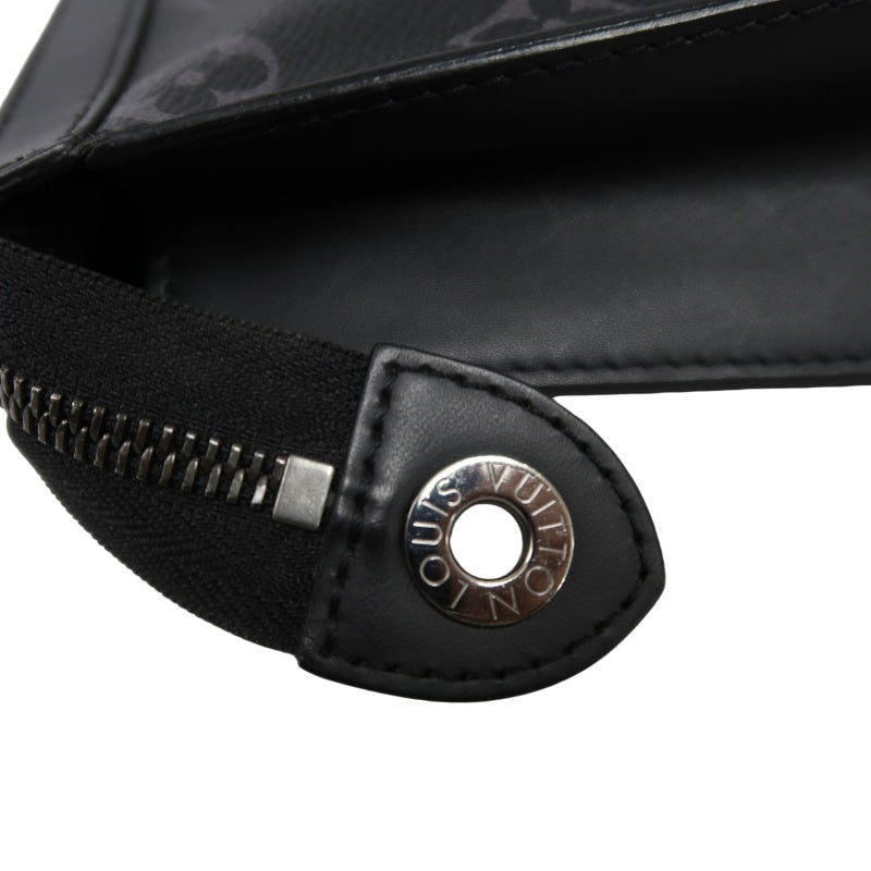 LOUIS VUITTON Pochette Toilette, Monogram Brown Damier Ebene PVC, Toiletry Pouch, Clutch, Second Bag