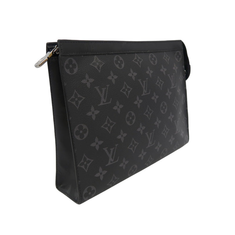 LOUIS VUITTON Pochette Toilette, Monogram Brown Damier Ebene PVC, Toiletry Pouch, Clutch, Second Bag