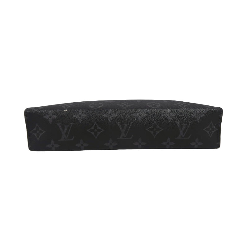 LOUIS VUITTON Pochette Toilette, Monogram Brown Damier Ebene PVC, Toiletry Pouch, Clutch, Second Bag