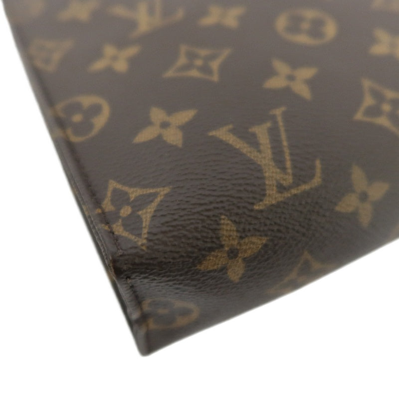 LOUIS VUITTON Poche Toilette, Second Bag / Pouch, Damier Ebene, Brown, LV Damier PVC Cosmetic Pouch, Clutch Bag