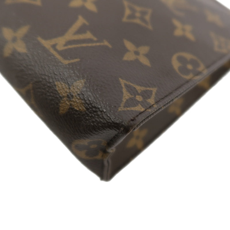 LOUIS VUITTON Poche Toilette, Second Bag / Pouch, Damier Ebene, Brown, LV Damier PVC Cosmetic Pouch, Clutch Bag