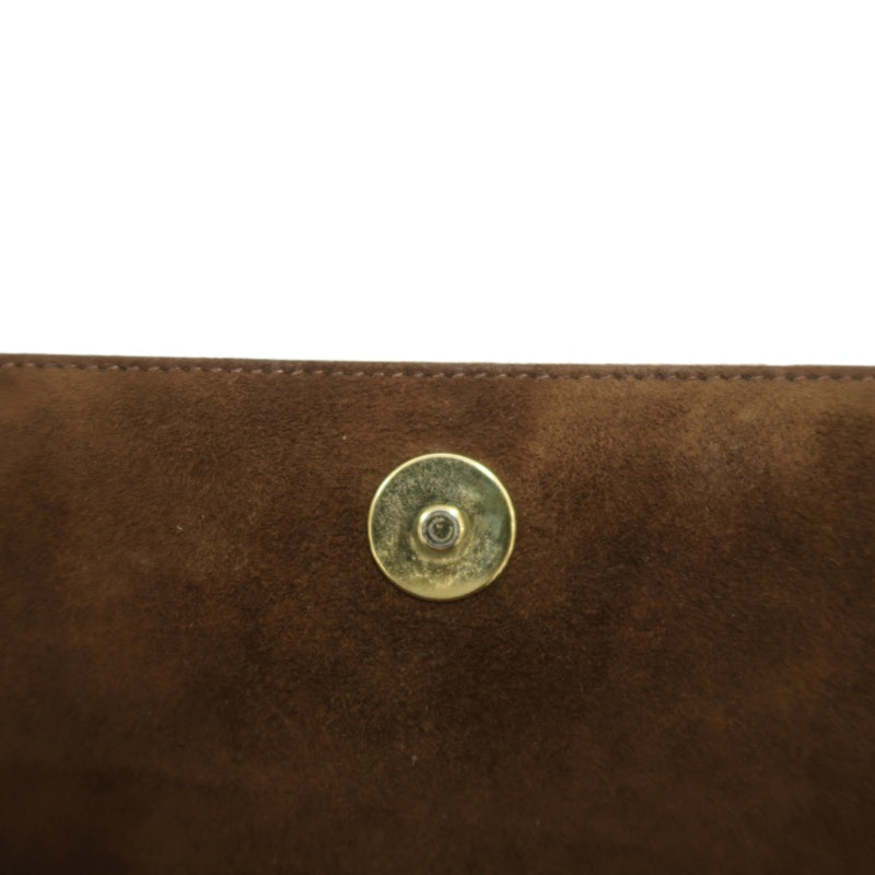 CHANEL Coco Mark Chain Shoulder Bag Brown Suede with Gold Hardware, Includes Guarantee Card