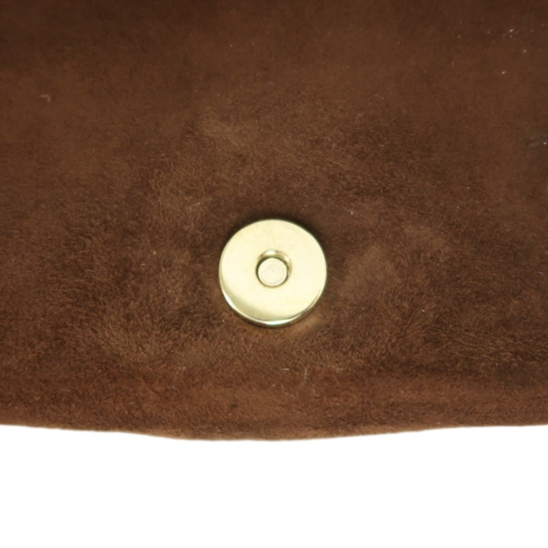 CHANEL Coco Mark Chain Shoulder Bag Brown Suede with Gold Hardware, Includes Guarantee Card