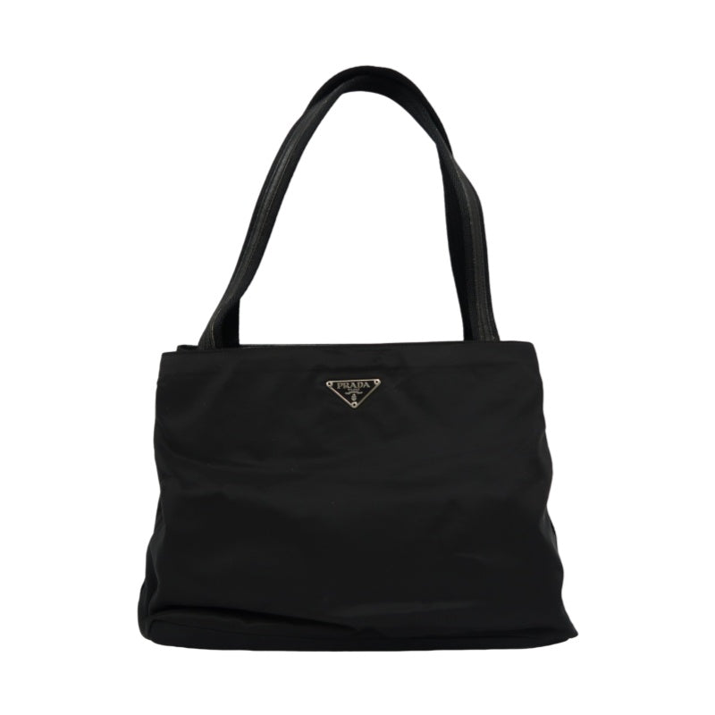 PRADA Nylon Tote Shoulder Bag Black