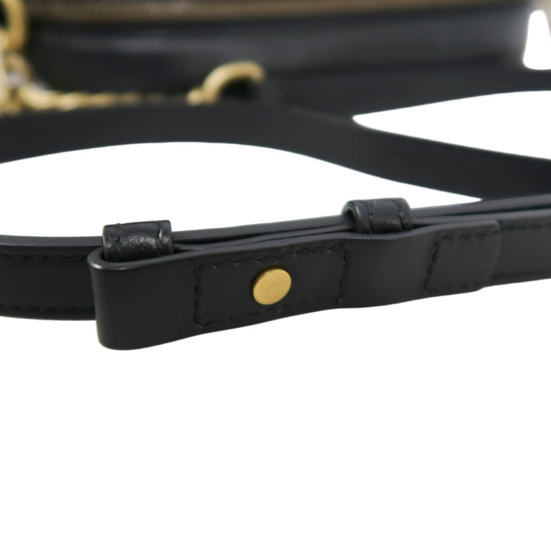 GUCCI GG Marmont Shoulder Bag, Black Leather with Gold Hardware