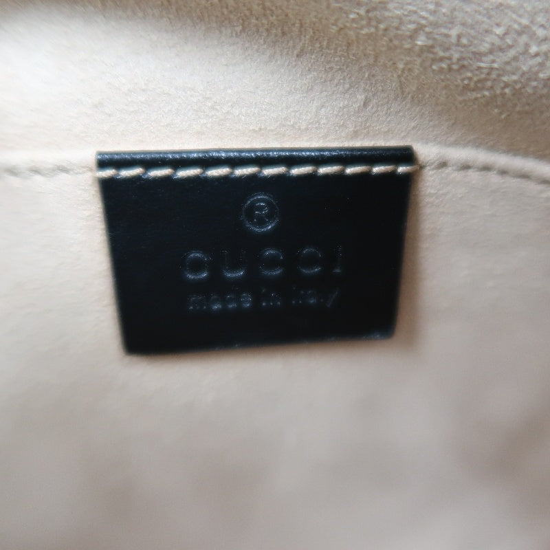GUCCI GG Marmont Shoulder Bag, Black Leather with Gold Hardware