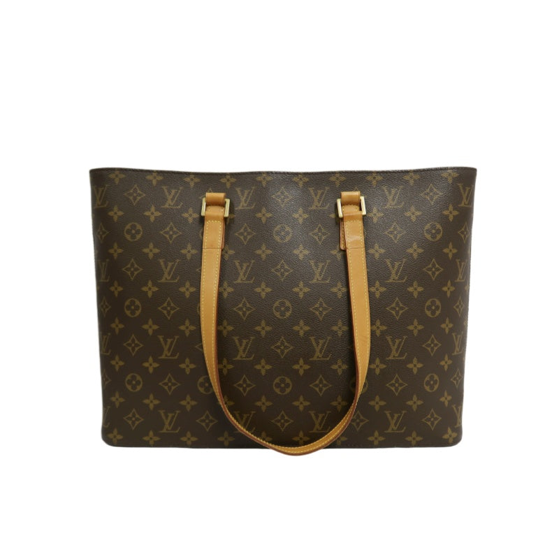 LOUIS VUITTON Luco Monogram Canvas Tote Bag Brown Shoulder Bag