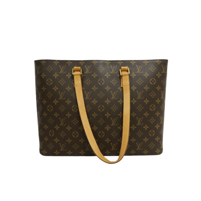 LOUIS VUITTON Luco Monogram Canvas Tote Bag Brown Shoulder Bag