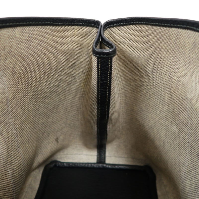 HERMES Garden Party PM Tote Handbag Canvas Beige