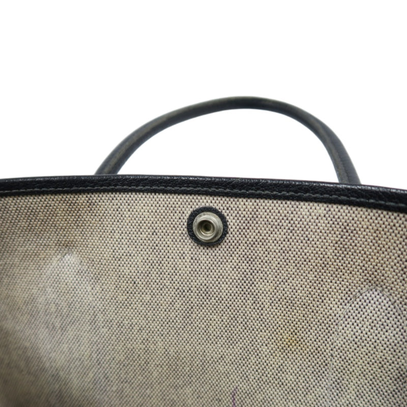HERMES Garden Party PM Tote Handbag Canvas Beige