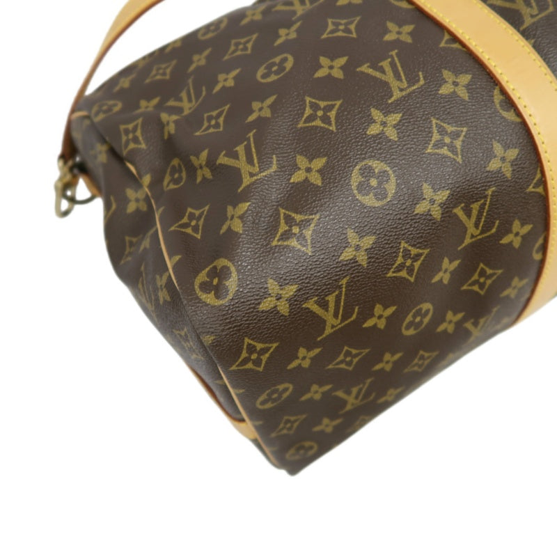 LOUIS VUITTON Monogram Keepall Bandoulière 50 Boston Travel Bag Pvc Brown With Shoulder Strap, Name Tag And Lock