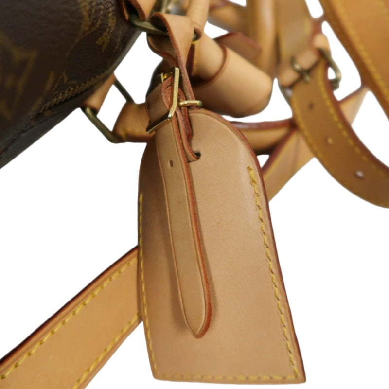 LOUIS VUITTON Monogram Keepall Bandoulière 50 Boston Travel Bag Pvc Brown With Shoulder Strap, Name Tag And Lock