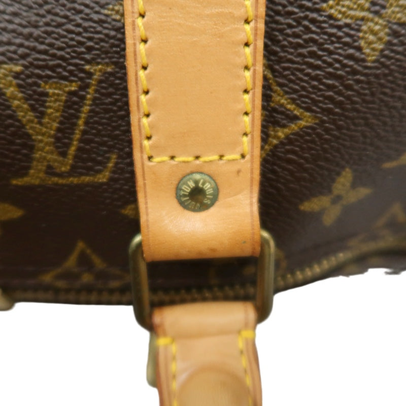 LOUIS VUITTON Monogram Keepall Bandoulière 50 Boston Travel Bag Pvc Brown With Shoulder Strap, Name Tag And Lock