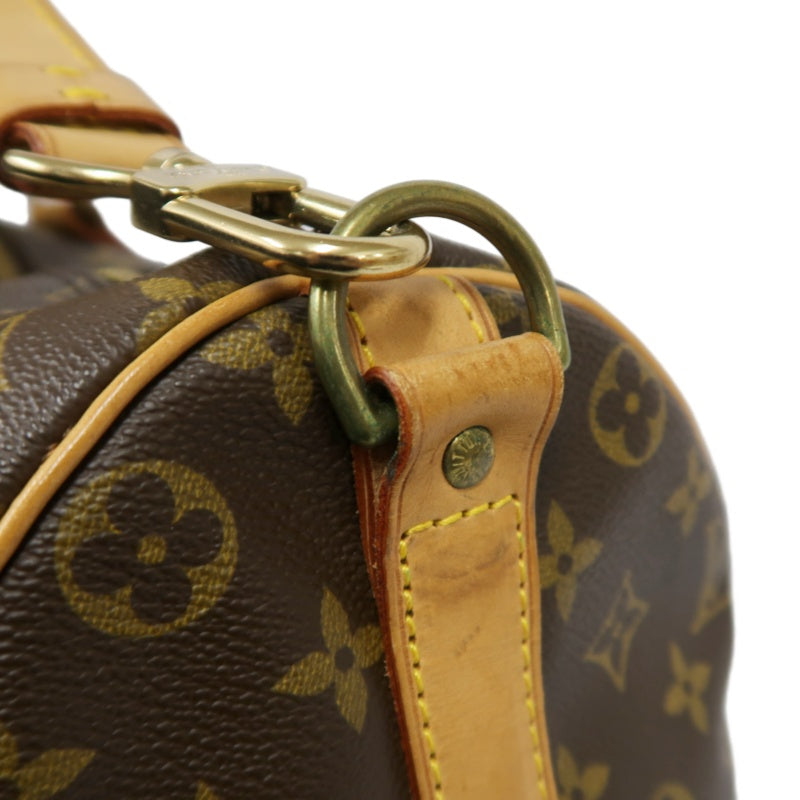 LOUIS VUITTON Monogram Keepall Bandoulière 50 Boston Travel Bag Pvc Brown With Shoulder Strap, Name Tag And Lock