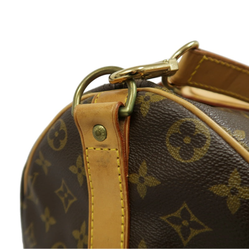 LOUIS VUITTON Monogram Keepall Bandoulière 50 Boston Travel Bag Pvc Brown With Shoulder Strap, Name Tag And Lock
