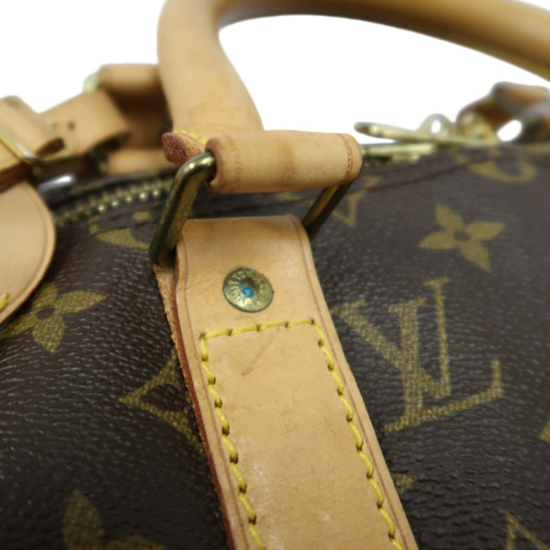 LOUIS VUITTON Monogram Keepall Bandoulière 50 Boston Travel Bag Pvc Brown With Shoulder Strap, Name Tag And Lock