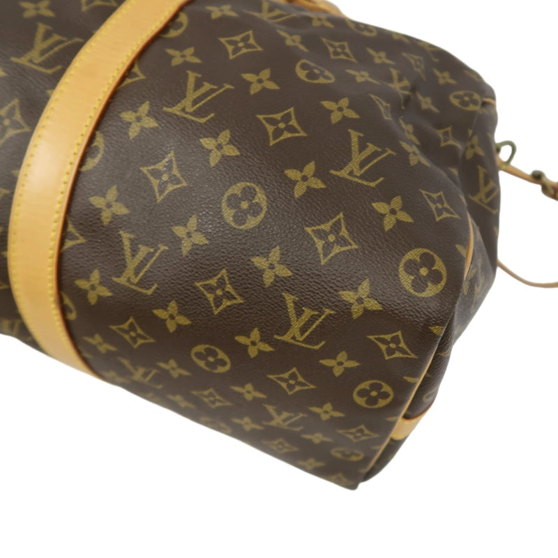 LOUIS VUITTON Monogram Keepall Bandoulière 50 Boston Travel Bag Pvc Brown With Shoulder Strap, Name Tag And Lock