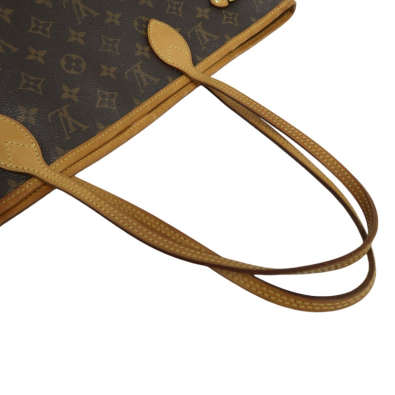 LOUIS VUITTON Neverfull MM Monogram Canvas Tote Bag Brown Shoulder Bag