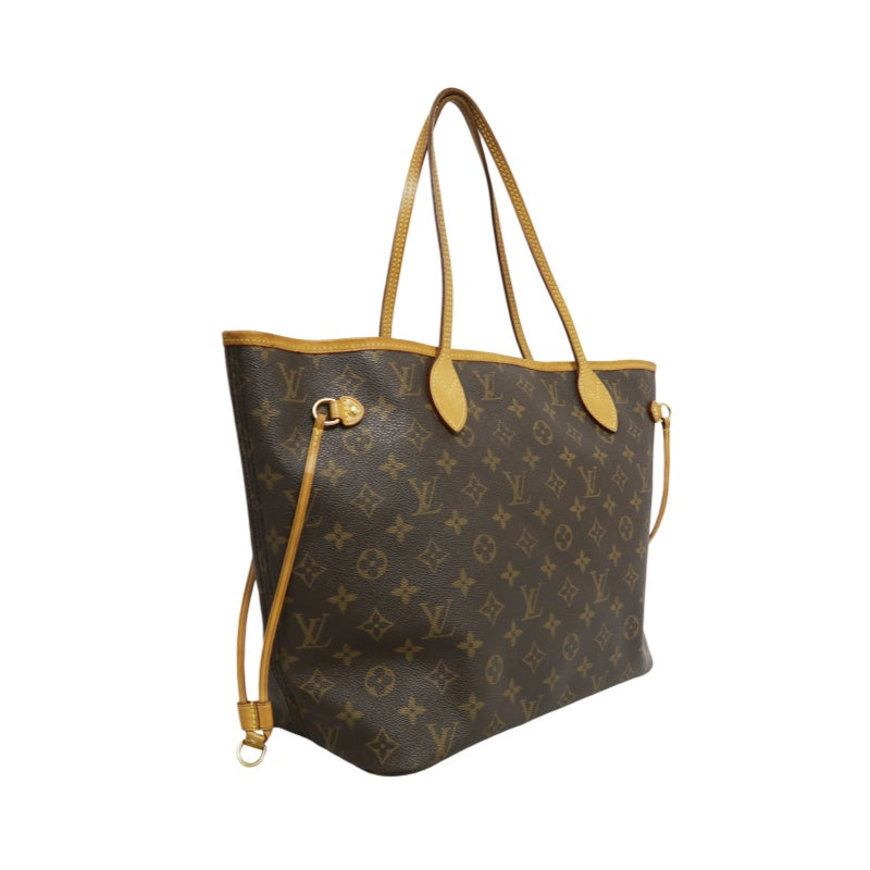 LOUIS VUITTON Neverfull MM Monogram Canvas Tote Bag Brown Shoulder Bag