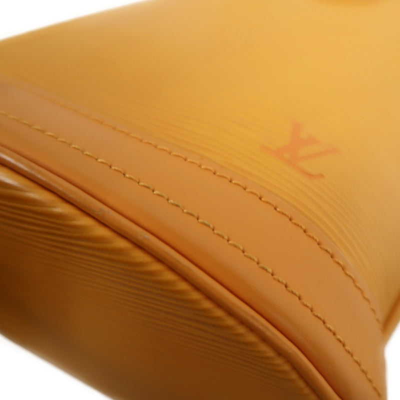 LOUIS VUITTON Bucket PM Epi Leather Handbag Yellow with Pouch