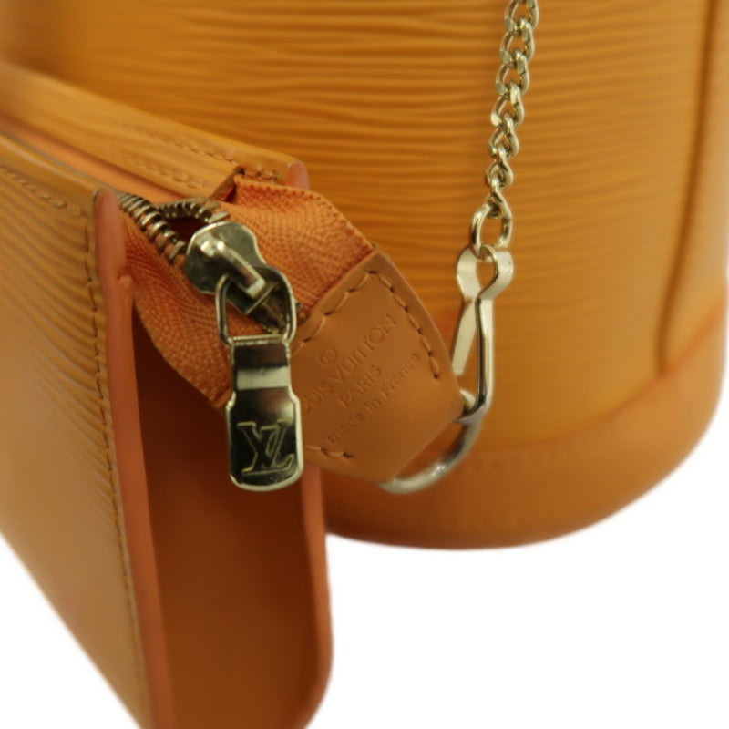 LOUIS VUITTON Bucket PM Epi Leather Handbag Yellow with Pouch