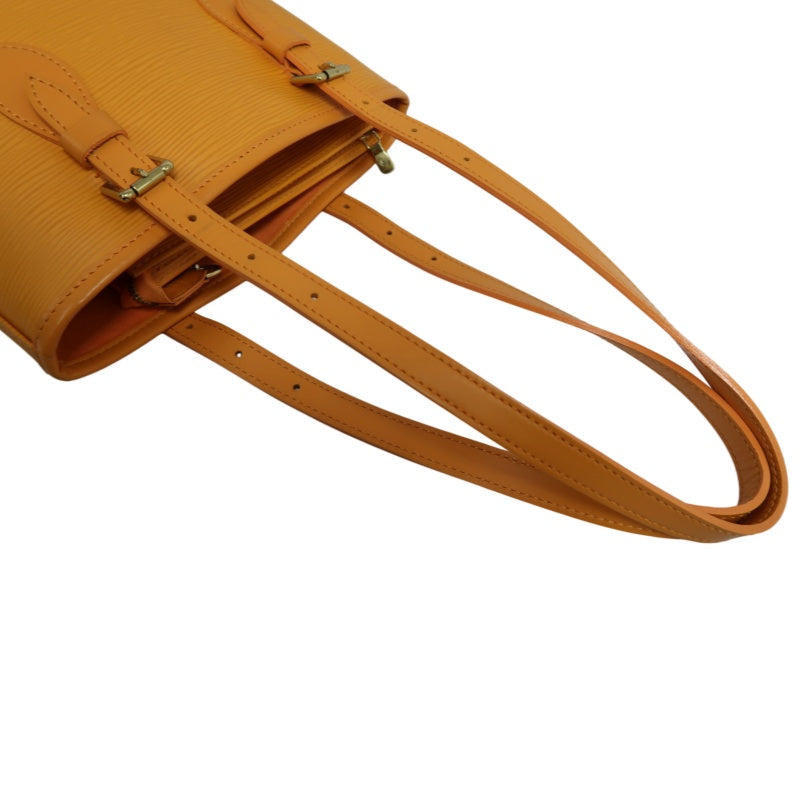 LOUIS VUITTON Bucket PM Epi Leather Handbag Yellow with Pouch