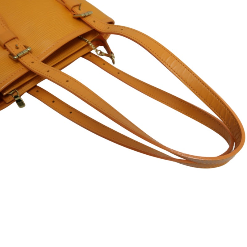 LOUIS VUITTON Bucket PM Epi Leather Handbag Yellow with Pouch