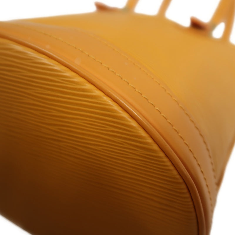 LOUIS VUITTON Bucket PM Epi Leather Handbag Yellow with Pouch