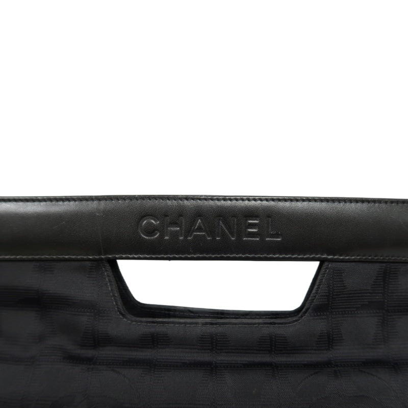 CHANEL New Travel Line Tote Handbag Nylon Black