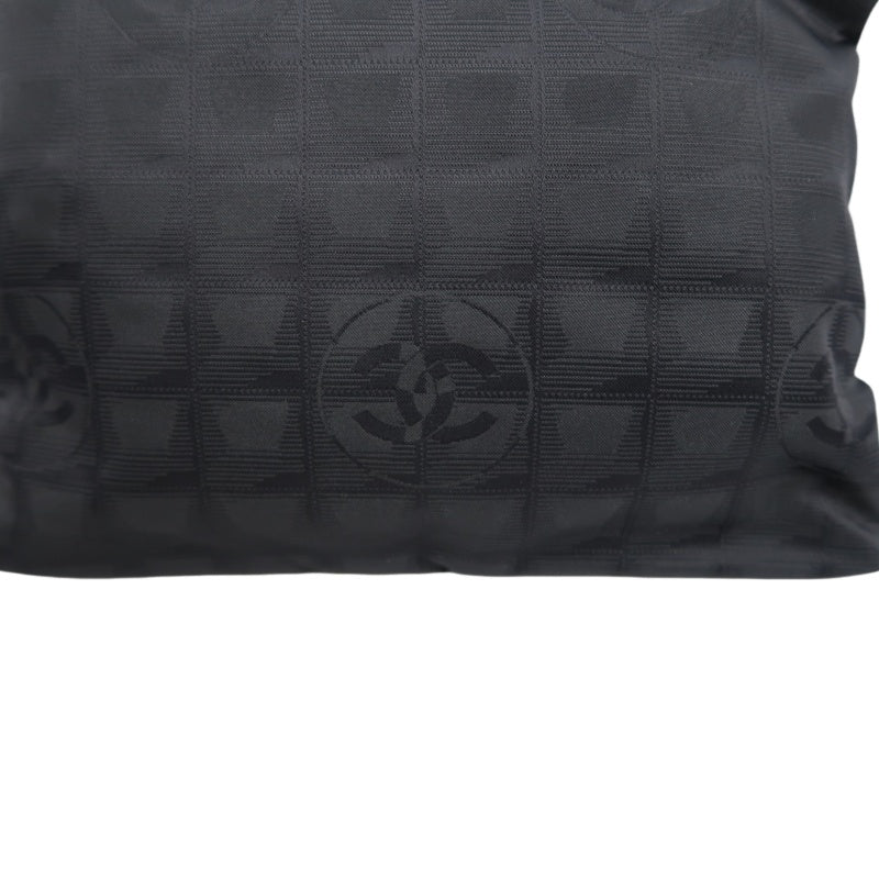 CHANEL New Travel Line Tote Handbag Nylon Black