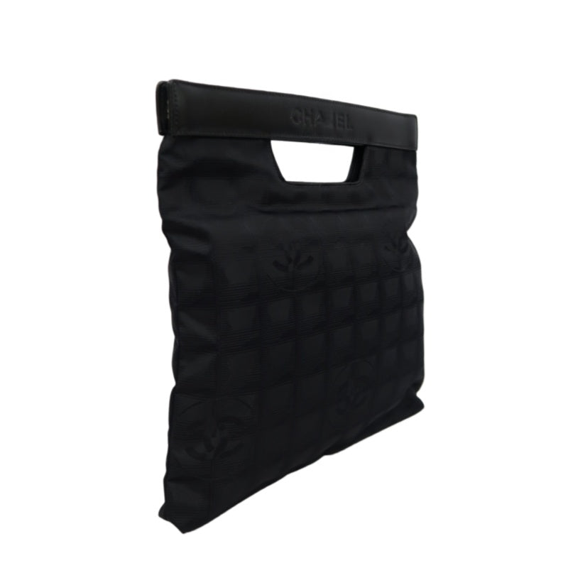 CHANEL New Travel Line Tote Handbag Nylon Black