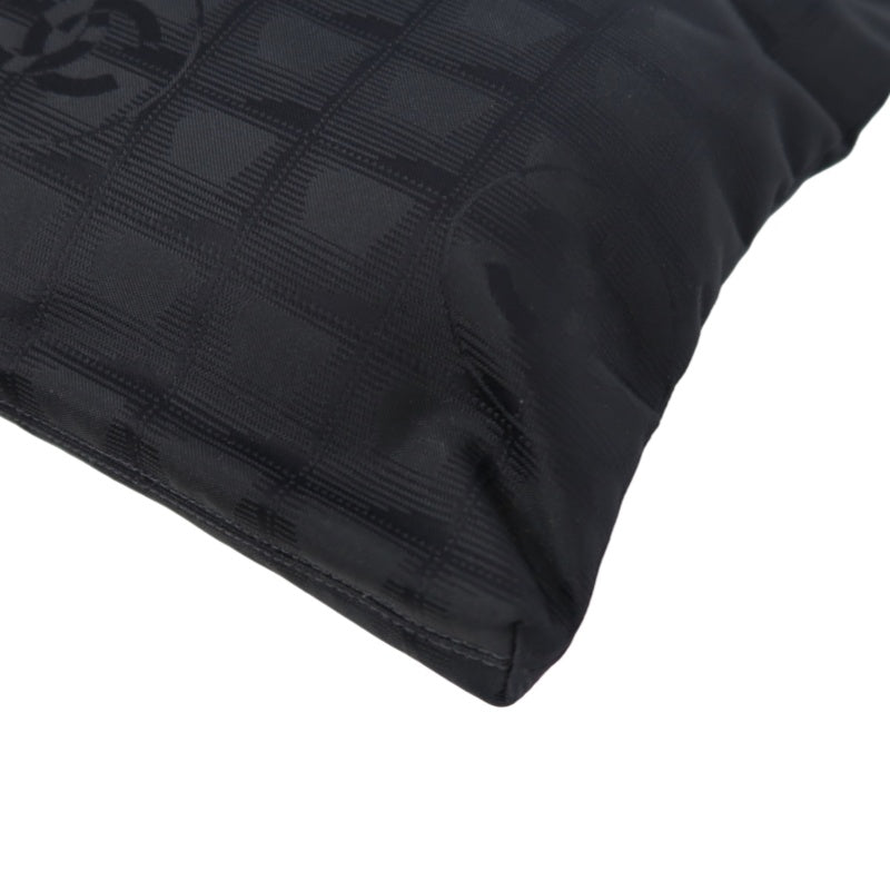 CHANEL New Travel Line Tote Handbag Nylon Black