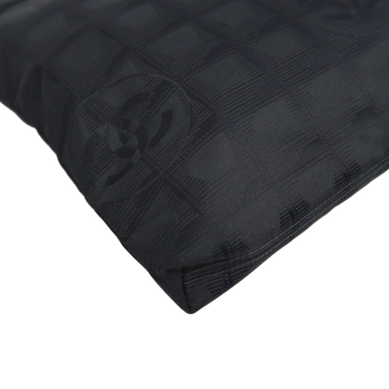 CHANEL New Travel Line Tote Handbag Nylon Black
