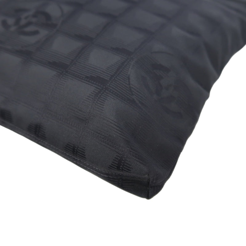 CHANEL New Travel Line Tote Handbag Nylon Black