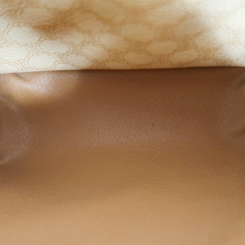CELINE Macadam Handbag, Beige Canvas Calfskin