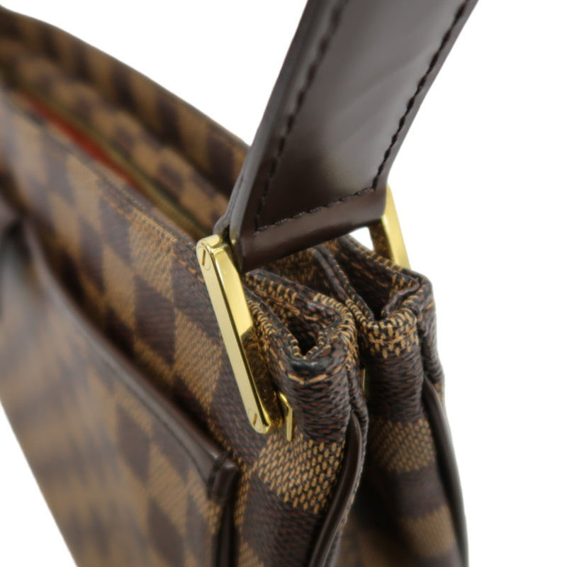 LOUIS VUITTON Vernis Damier Ebene Brown Handbag Gold Hardware LV Damier PVC Underarm Bag