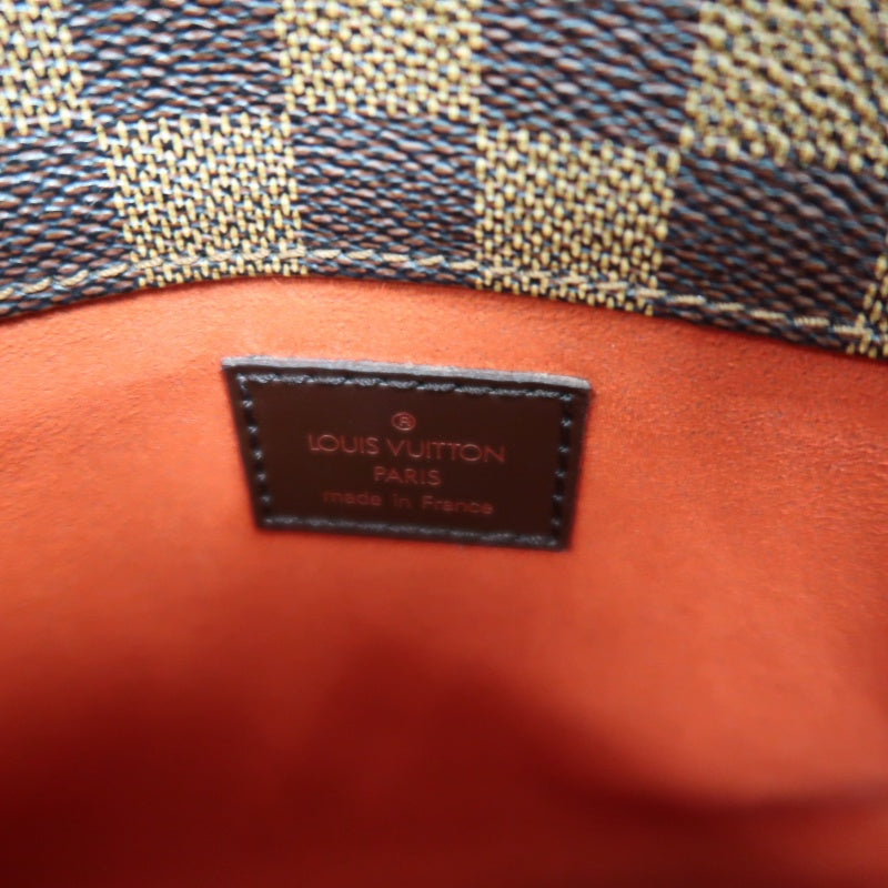 LOUIS VUITTON Vernis Damier Ebene Brown Handbag Gold Hardware LV Damier PVC Underarm Bag