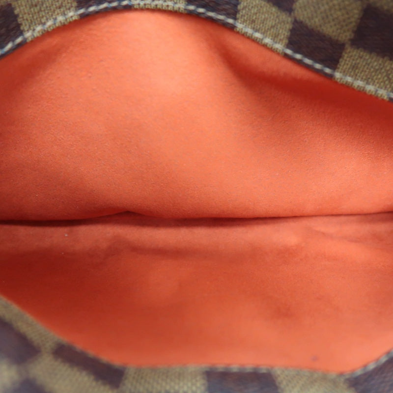 LOUIS VUITTON Vernis Damier Ebene Brown Handbag Gold Hardware LV Damier PVC Underarm Bag