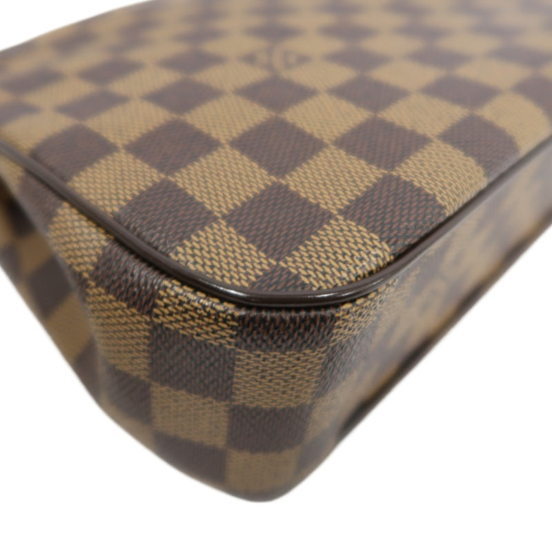 LOUIS VUITTON Vernis Damier Ebene Brown Handbag Gold Hardware LV Damier PVC Underarm Bag