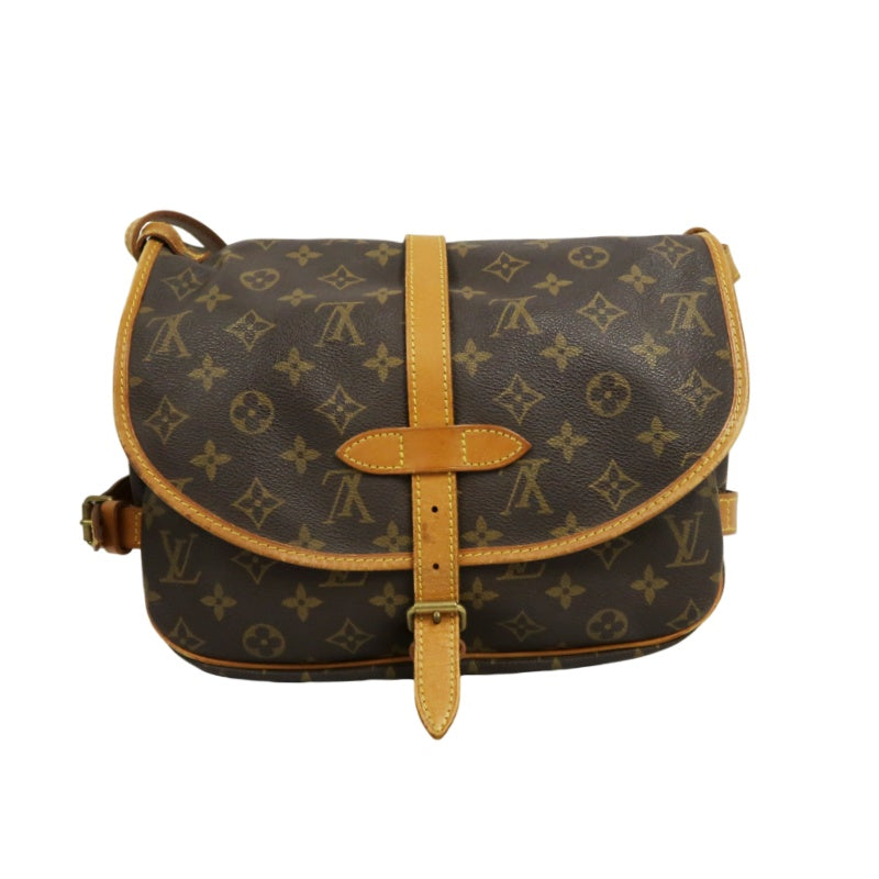 LOUIS VUITTON Monogram Saumur 30 Shoulder Bag Pvc Brown